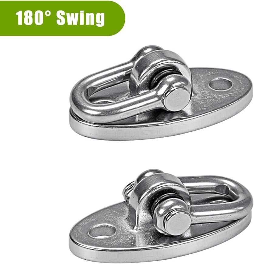 2 Perchas Acero Inox 2000lb para Techo Hormigón Ganchos Resistentes