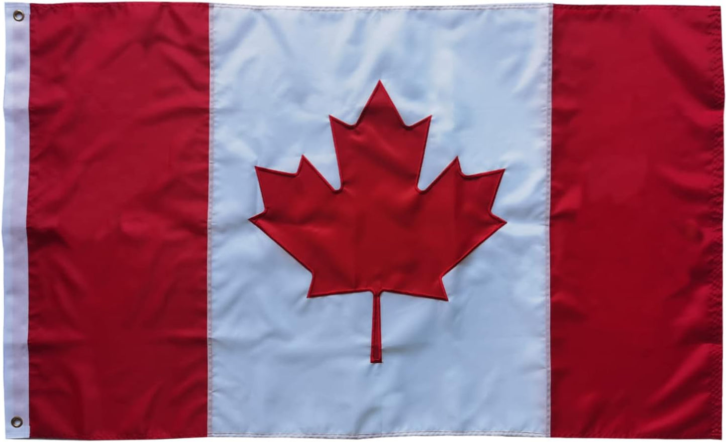 Bandera Canadá 3x6ft Hoja Arce Bordada Ojales Latón