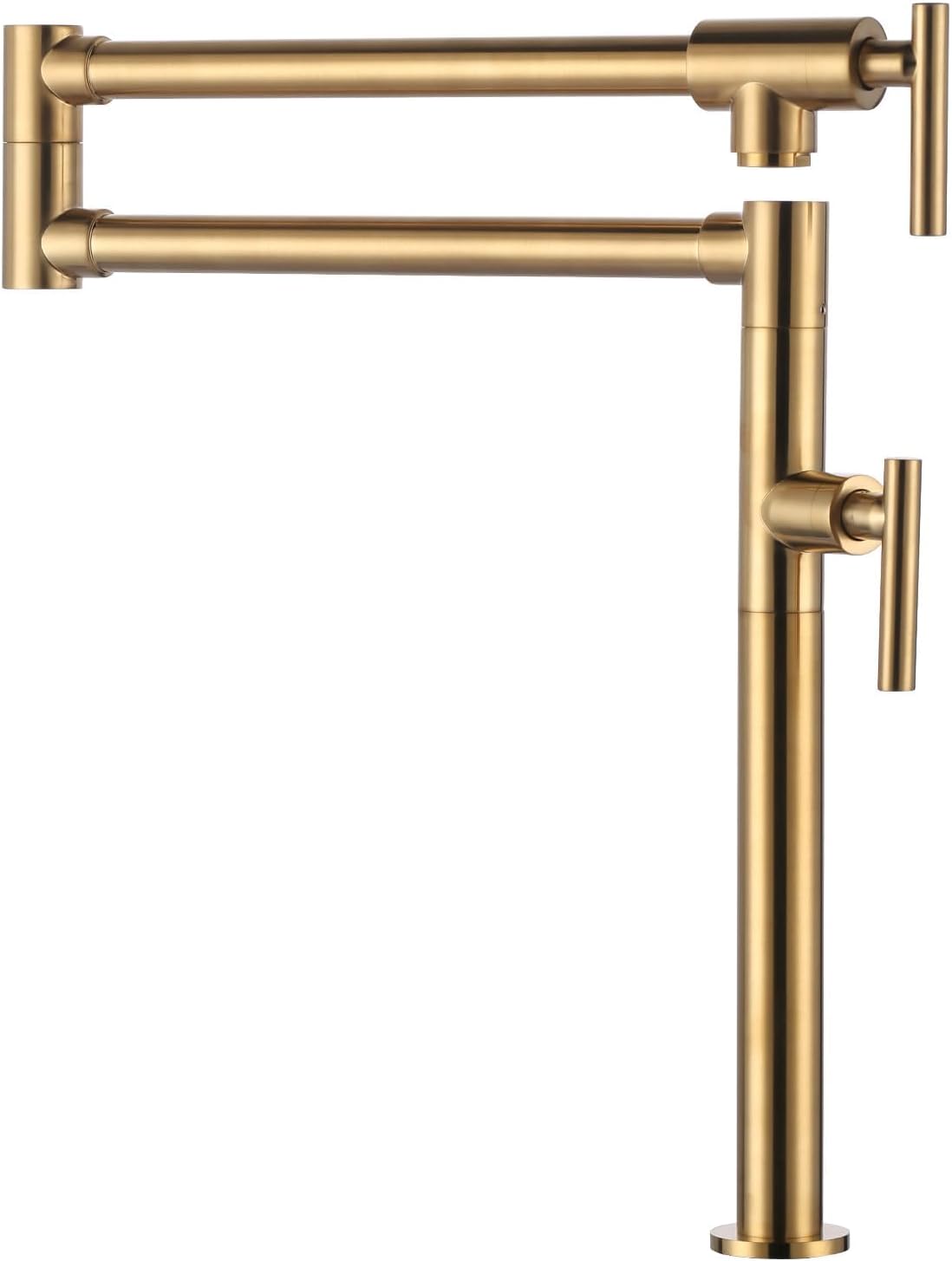 Grifo plegable latón cocina oro brazos oscilantes