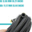 Línea combustible 1/4" 10" acero inox trenzada