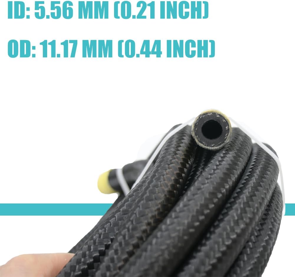 Línea combustible 1/4" 10" acero inox trenzada