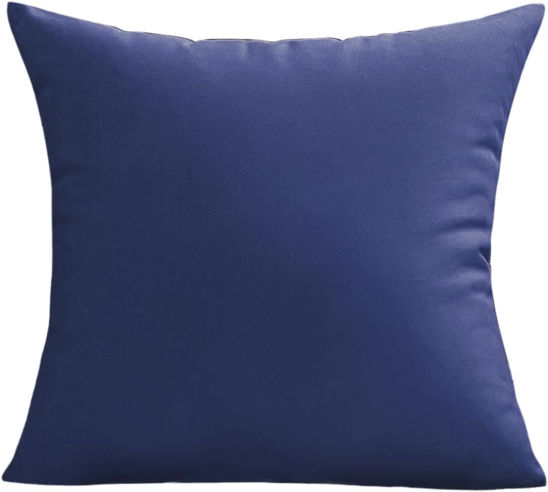 2 Pzas Fundas Cojín Impermeables 22x22" Azul