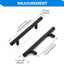 Manijas negras acero inox 4pulg para gabinetes set 5