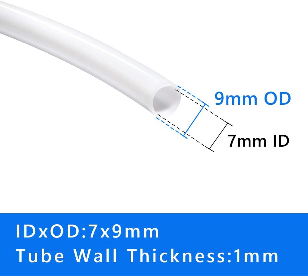 Tubo Teflón 7mm ID x 9mm OD para impresora 3D 10ft