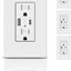 Cargador pared USB 4.8A con puertos USB C/A 15A blanco set 4