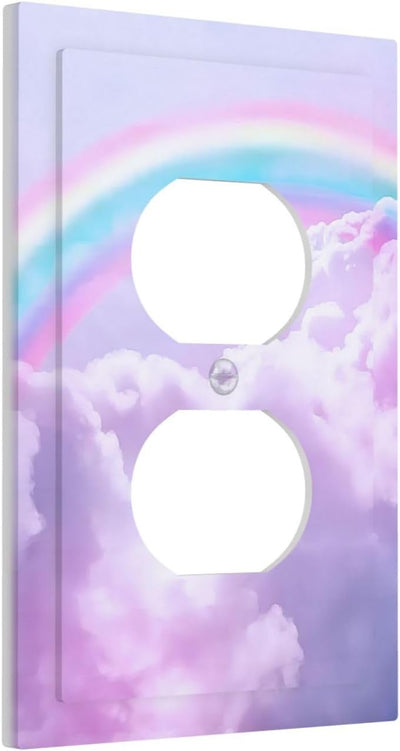 Placa interruptor nube rosa decorativa para dormitorio