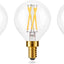 Bombilla LED E12 Regulable 4W 3000K Paquete 3
