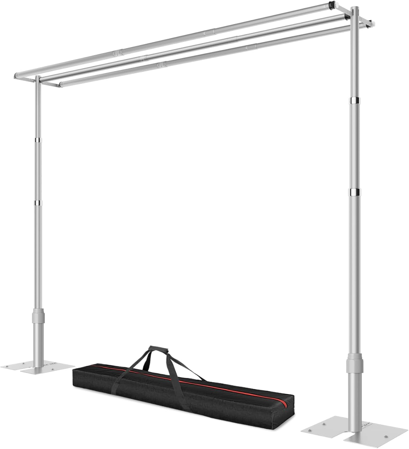 Soporte fondo tubería 10x10ft 3 barras ajustable metal fiestas