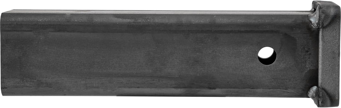 Tubo receptor liso 2-1/2pulg vástago 12pulg acero carbono