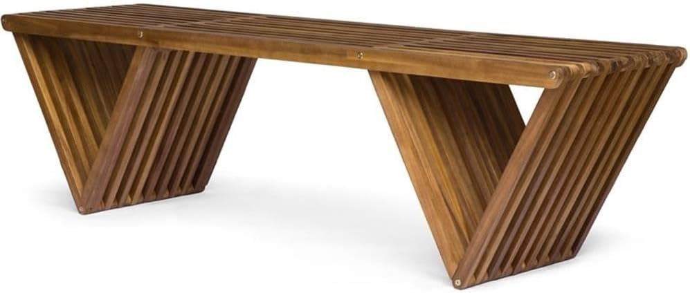 Banco madera acacia exterior acabado teca