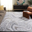 Alfombra área 9x12ft marfil y gris no se desprende