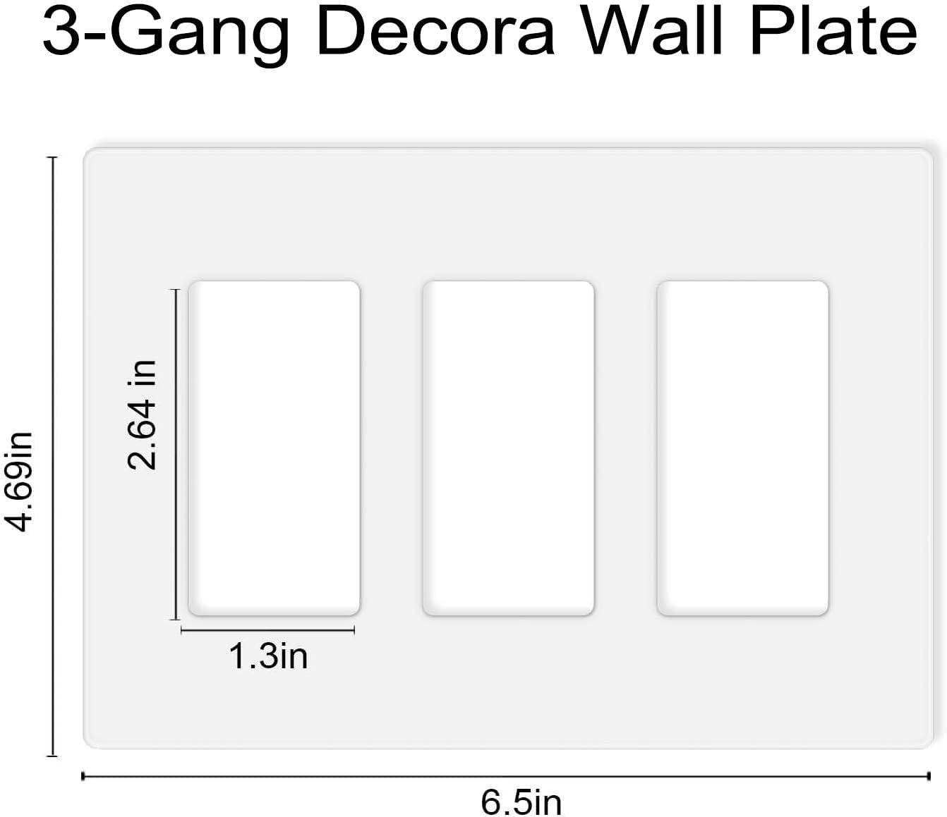 Placas pared decorativas 3 segmentos termoplástica blanca set 2