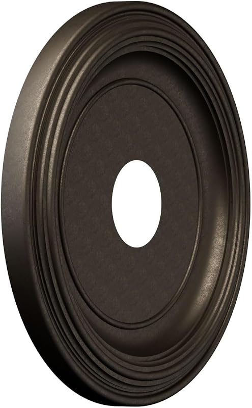 Medallón techo PVC termoformado 16x3.5" negro