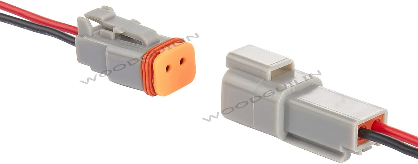 Conector eléctrico DT 2 vías impermeable 16 AWG