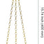 8 Cadenas Colgantes Doradas 16" Gancho S para Plantas