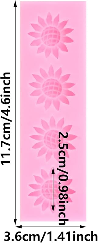 Moldes silicona fondant girasol decoración tartas y cupcakes