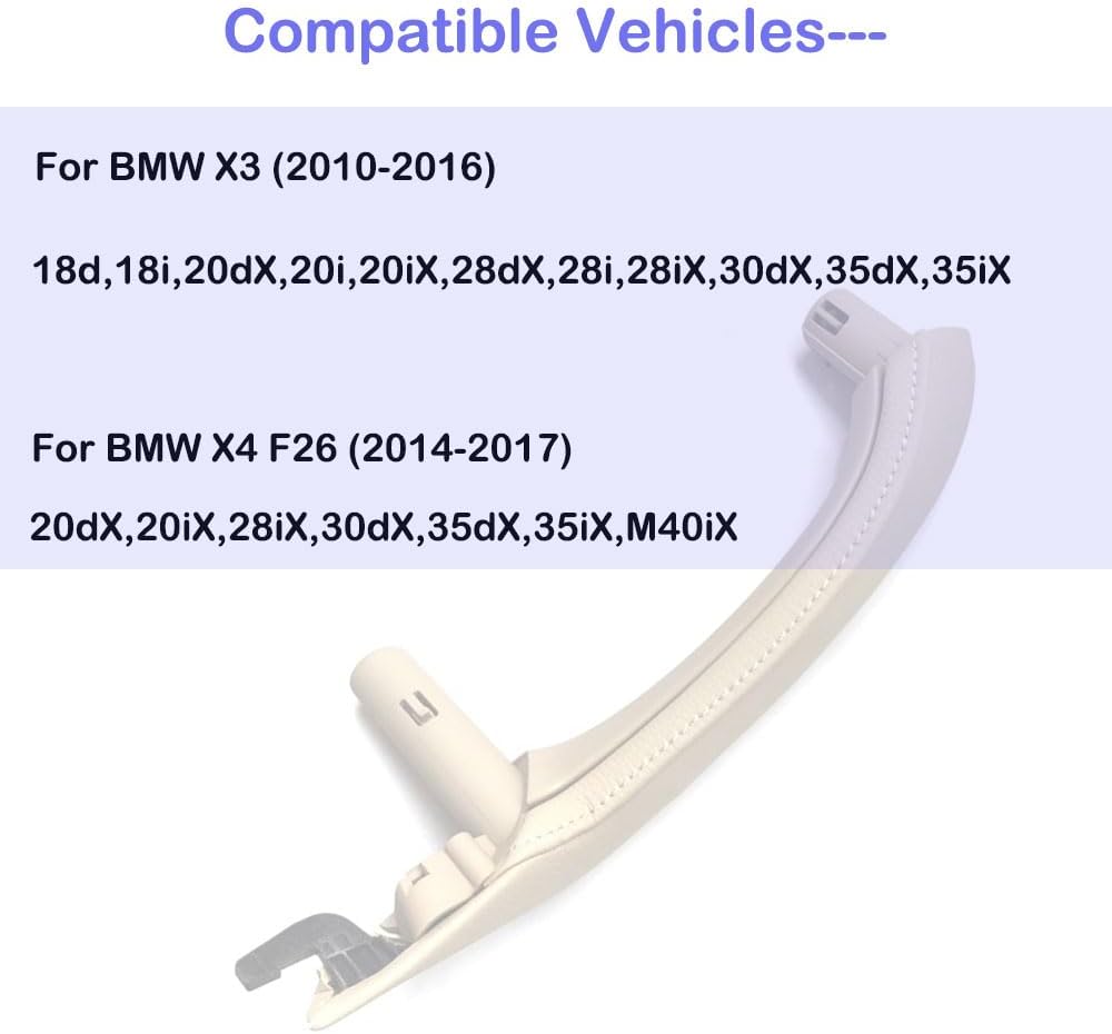 Manija puerta interior BMW X3 X4 F25 2010-16 beige