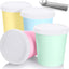5 Pzas Recipientes Helado 1qt con Tapas y Cuchara