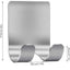 Soporte ducha ganchos acero inox 6uds plateado