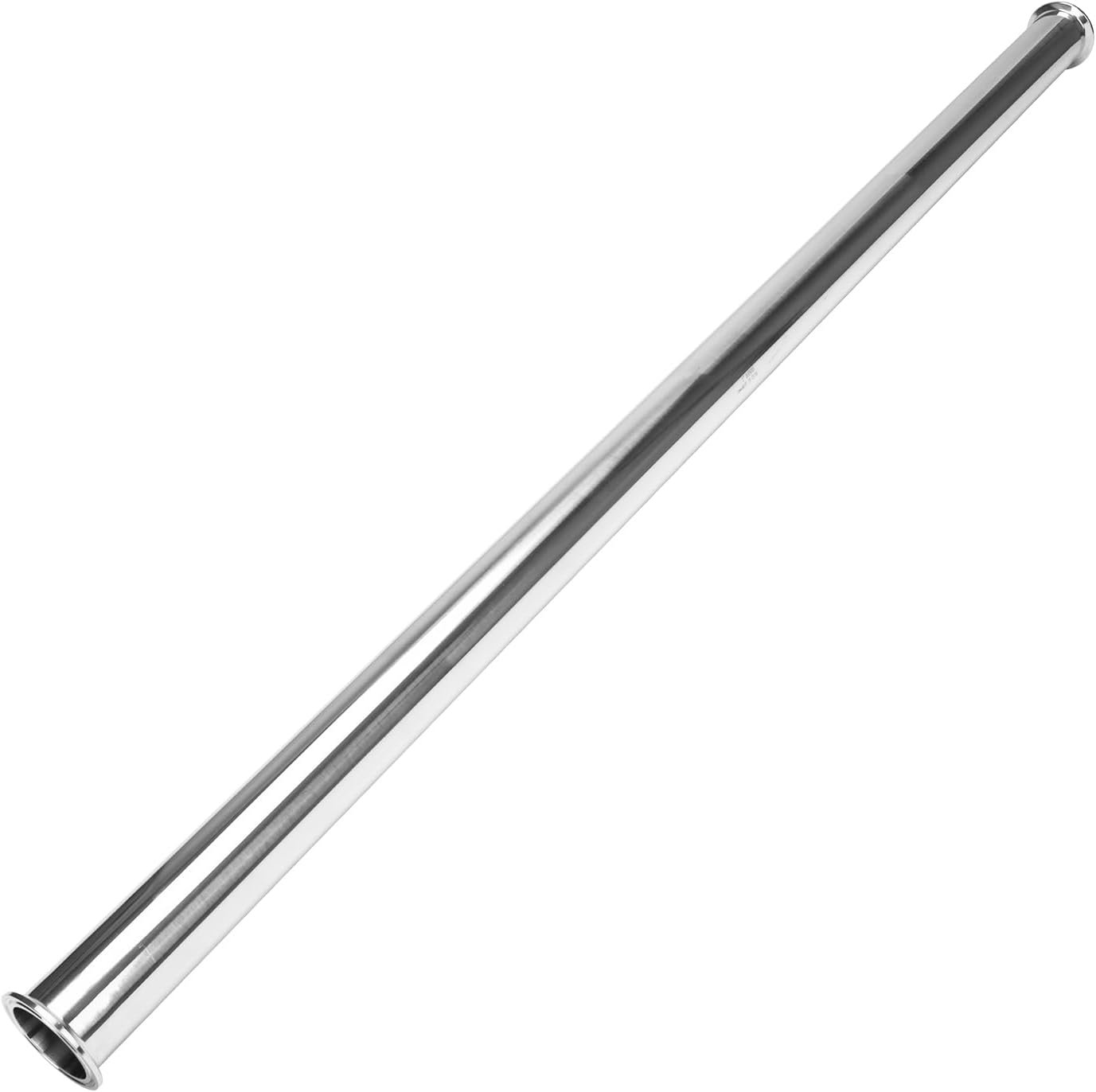 Tubo acero inox 304 con abrazadera triple 5.08cm y reborde
