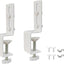 Abrazadera escritorio 2 Pzas soporte clavijas metal blanco