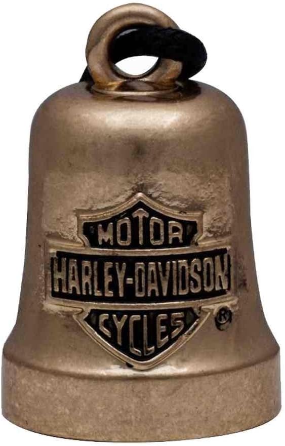 Campana motocicleta Harley-Davidson Bar & Shield dorado