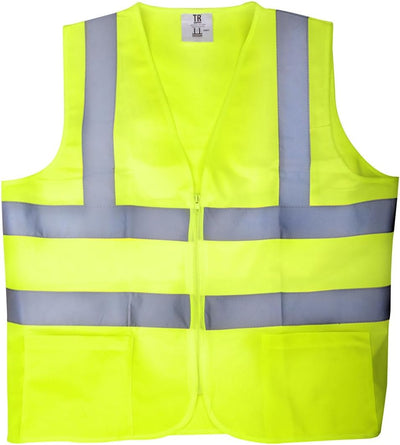 Chaleco seguridad punto amarillo talla 4XL 2 bolsillos cremallera