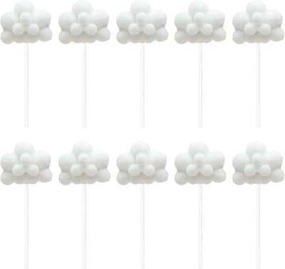 10 Adornos Felpa Nube para Decoración Tarta Baby Shower Boda