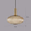 Lámpara colgante cristal vintage acabado latón 11.8"