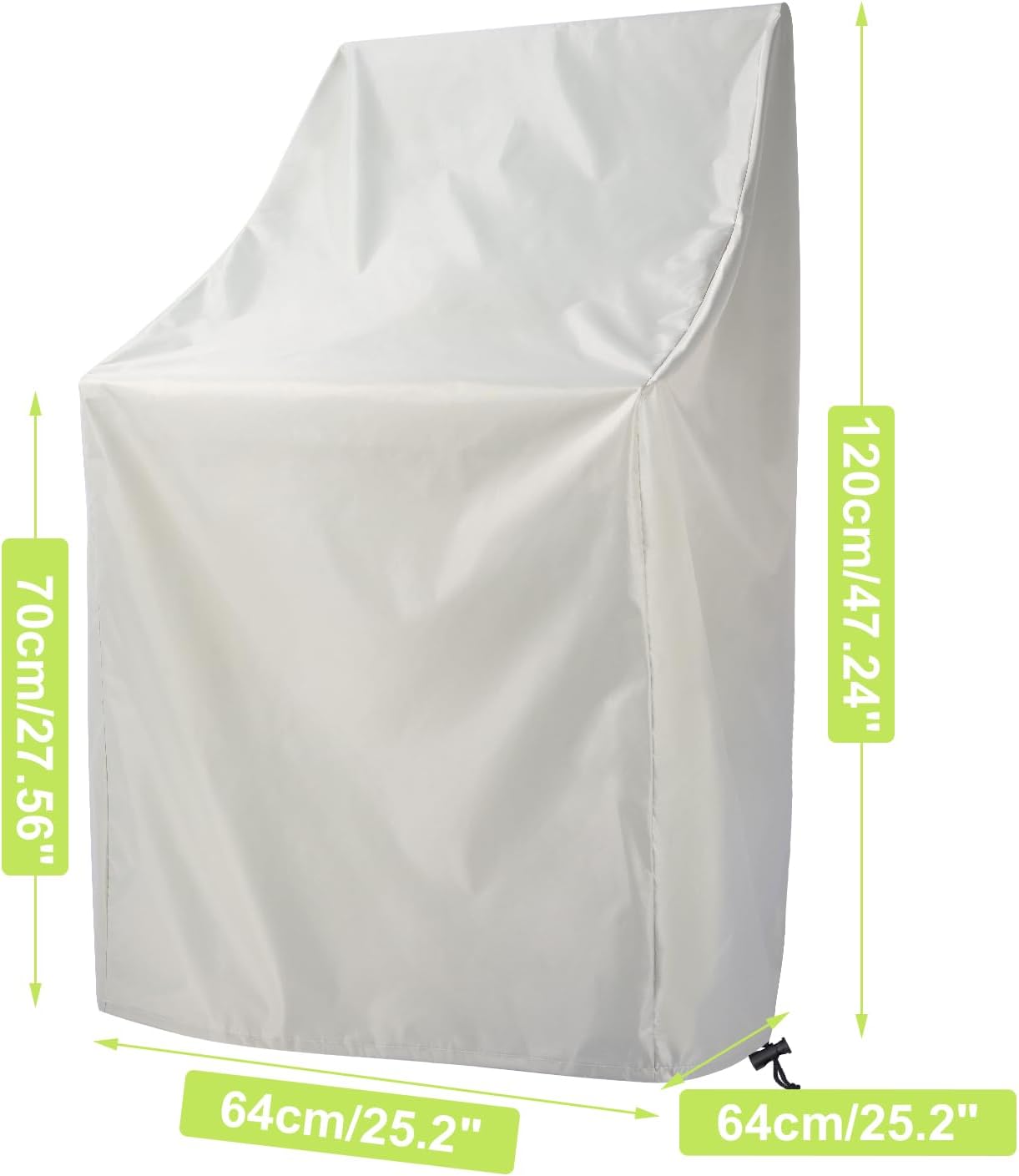 Funda apilable silla patio impermeable 210D