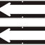 2 Letreros Flecha Izq/Der Aluminio Reflectante 18x6" Negro