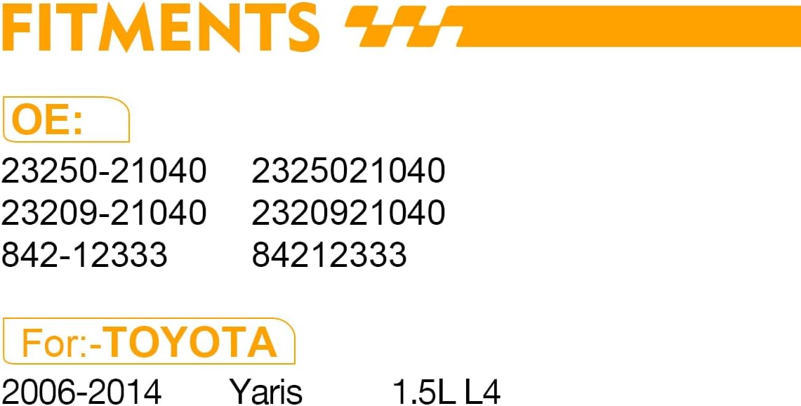 Inyectores combustible Toyota Yaris 23250-21040 set 4