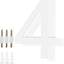 Números casa flotantes 8pulg blancos modernos con kit clavos
