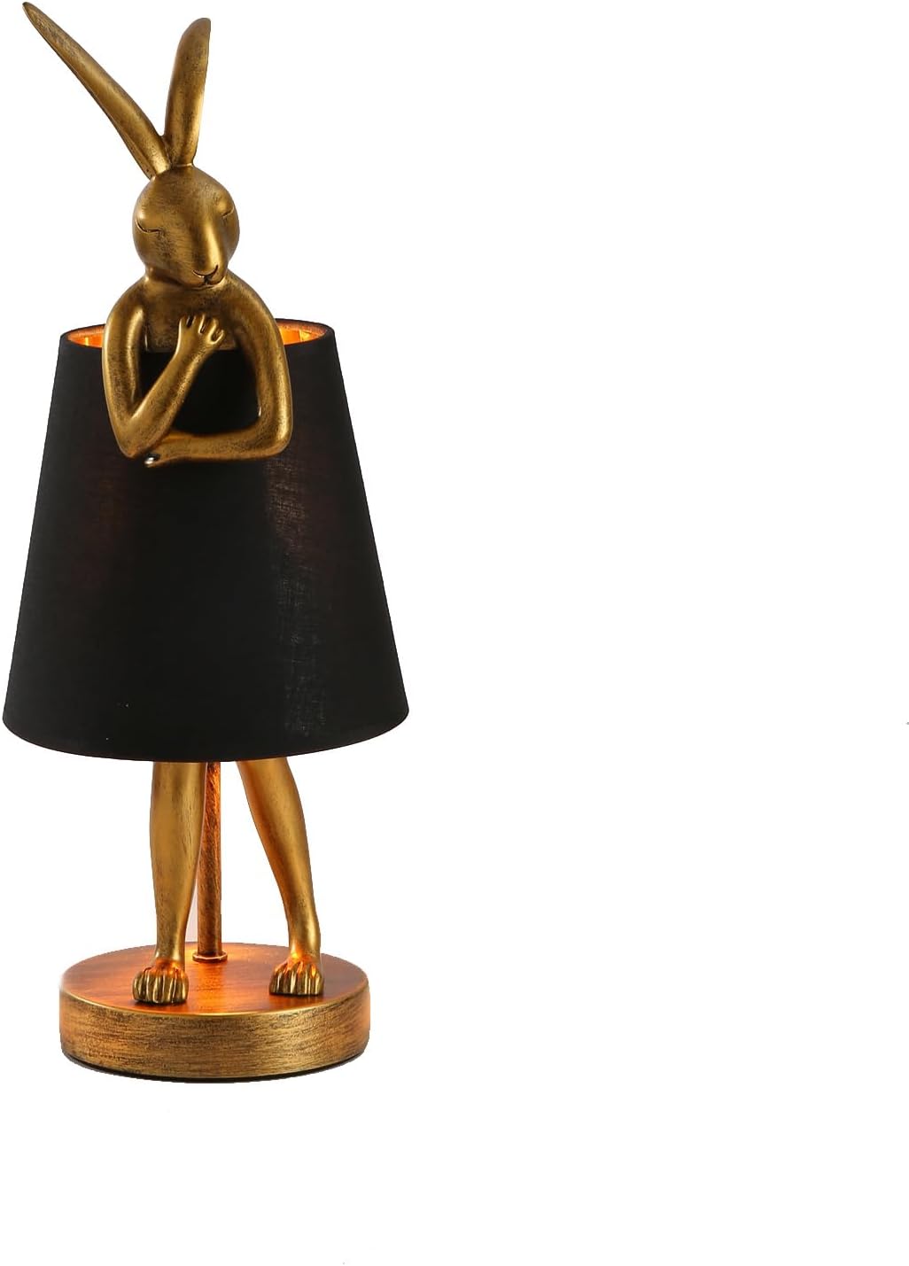 Lámpara mesa LED forma conejo resina 40cm