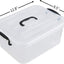 Caja plástico 8L transparente con tapas set 2