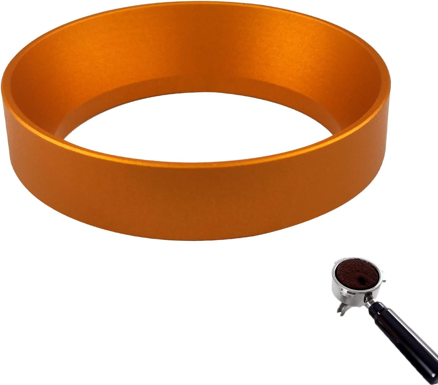 Embudo dosificador aluminio 2.008pulgada dorado para cafetería