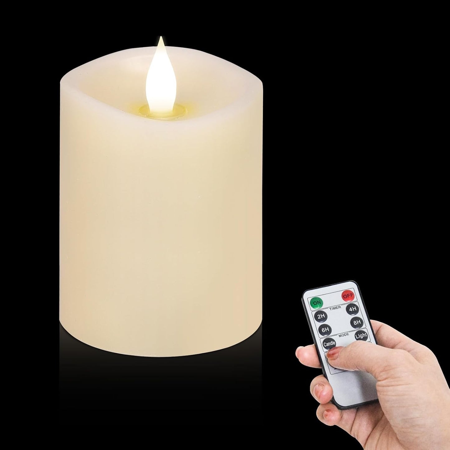 Velas parpadeantes LED sin llama 4pulg con control remoto