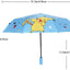 Paraguas automático anti-viento plegable niños azul