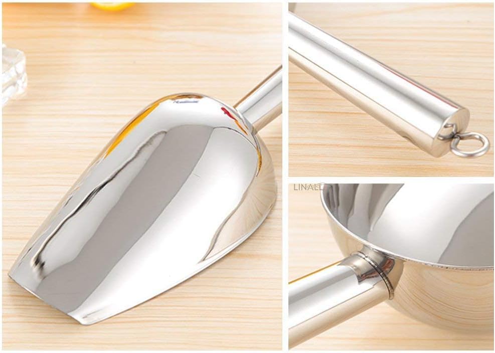 Cuchara hielo acero inox 4oz color plata