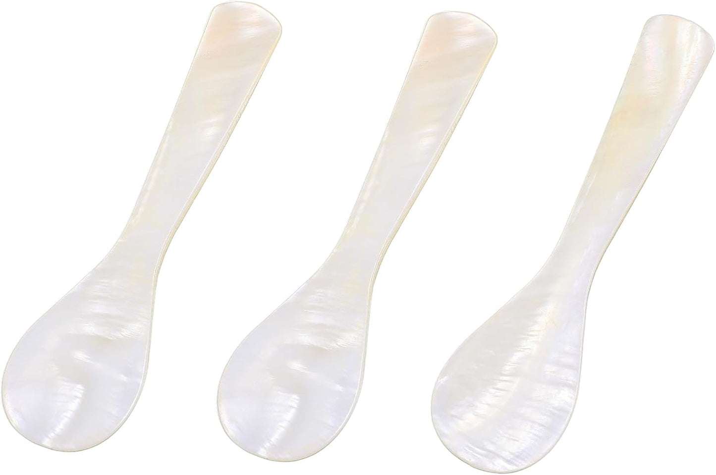 Set 3 Cucharas Caviar Madreperla 3.54pulg para Cocina