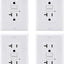 4 Pzas GFCI 20A con luz indicadora auto-prueba UL