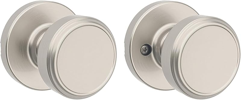 Pomo puerta interior redondo níquel satinado Microban set 10
