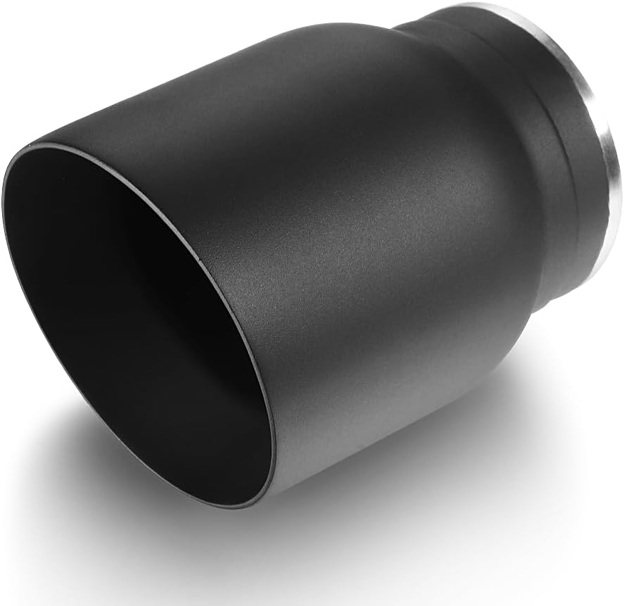 Punta escape universal 3x4-5 pulg negra doble pared