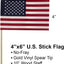 Set 48 banderas americanas 4x6pulg fabricadas EE.UU.