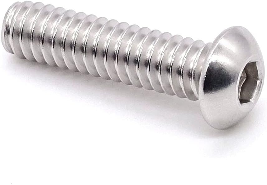 Tornillos botón 1/4-20x3/4 pulg acero inox 30 pzas