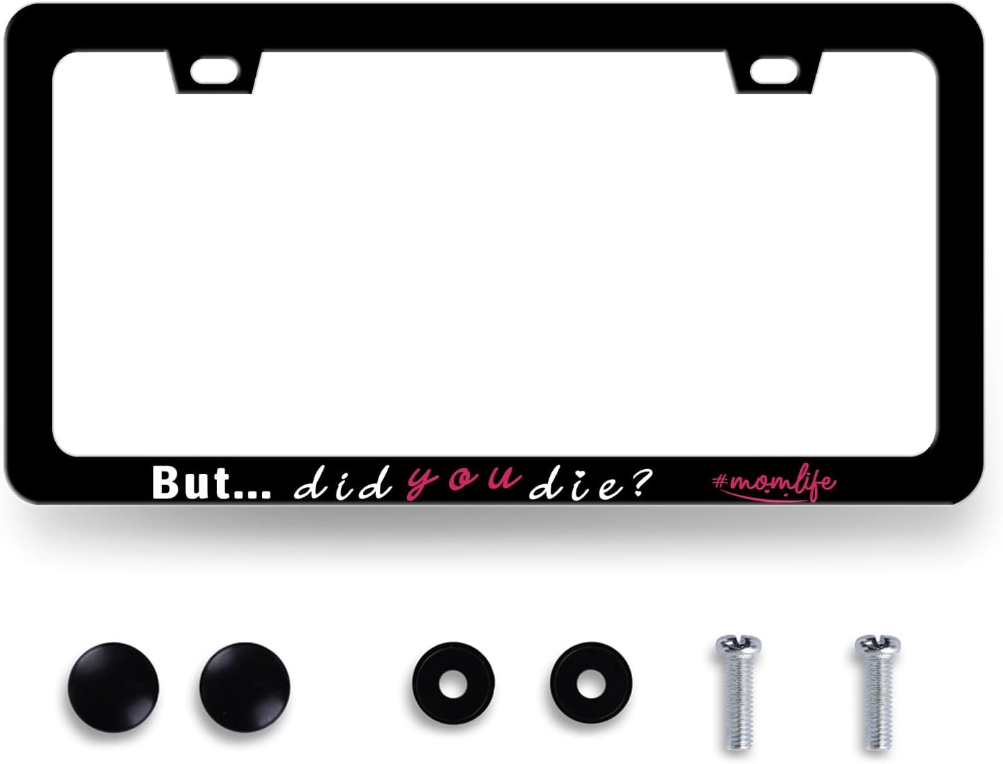 Marco placa matrícula acero inox 12.2x6.2 con texto divertido