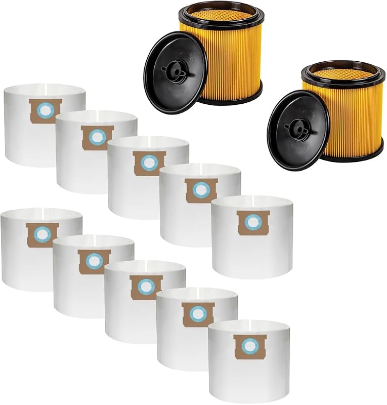 2 filtros y 10 bolsas para aspiradora Vacmaster 5-6gal