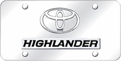 Matrícula oficial Toyota Highlander acero inox cromo