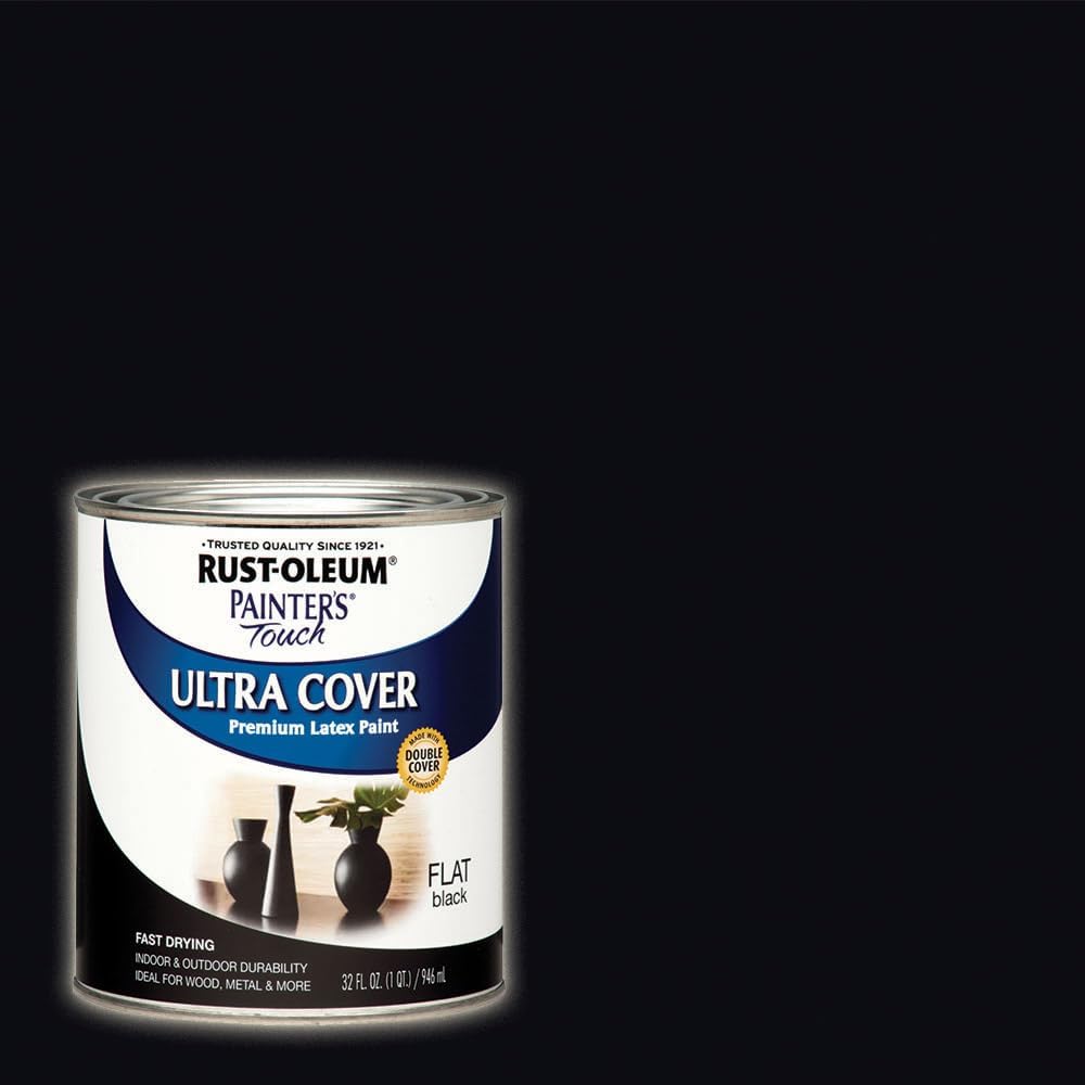 Pintura látex negro plano 32oz pack 2