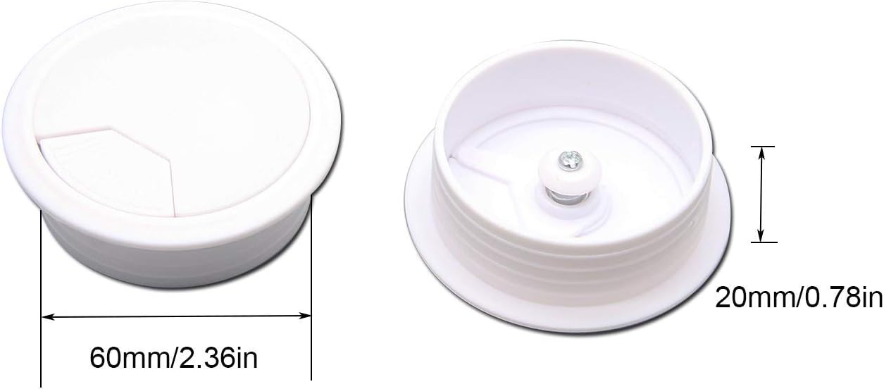 Ojal escritorio plástico 2-3/4 pulg color blanco pack 20